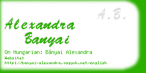 alexandra banyai business card
